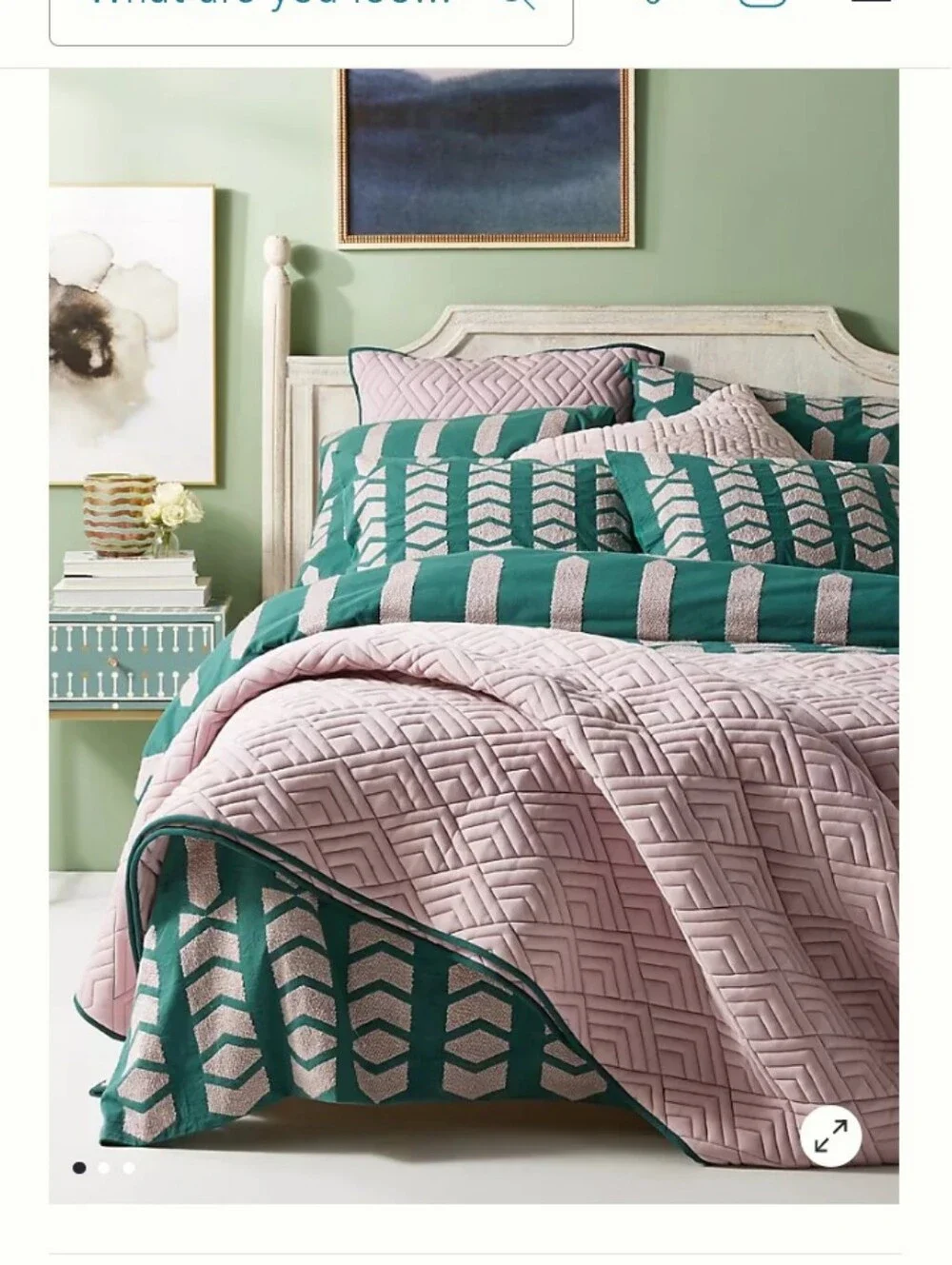 Anthropologie Embroidered Minerva Duvet Cover Full 84